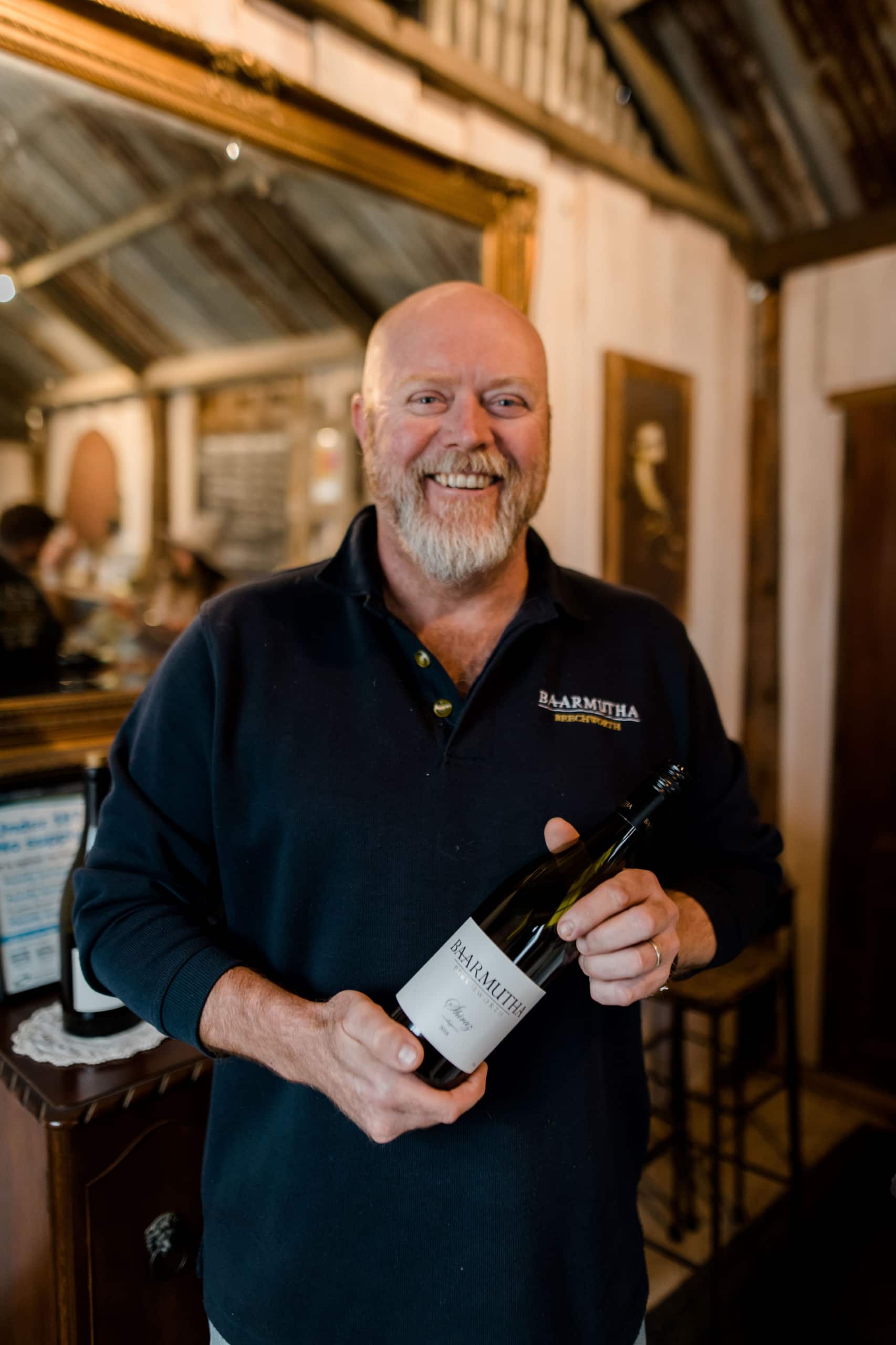 Vinny Webb, the winemaker and owner of Baarmutha Wines